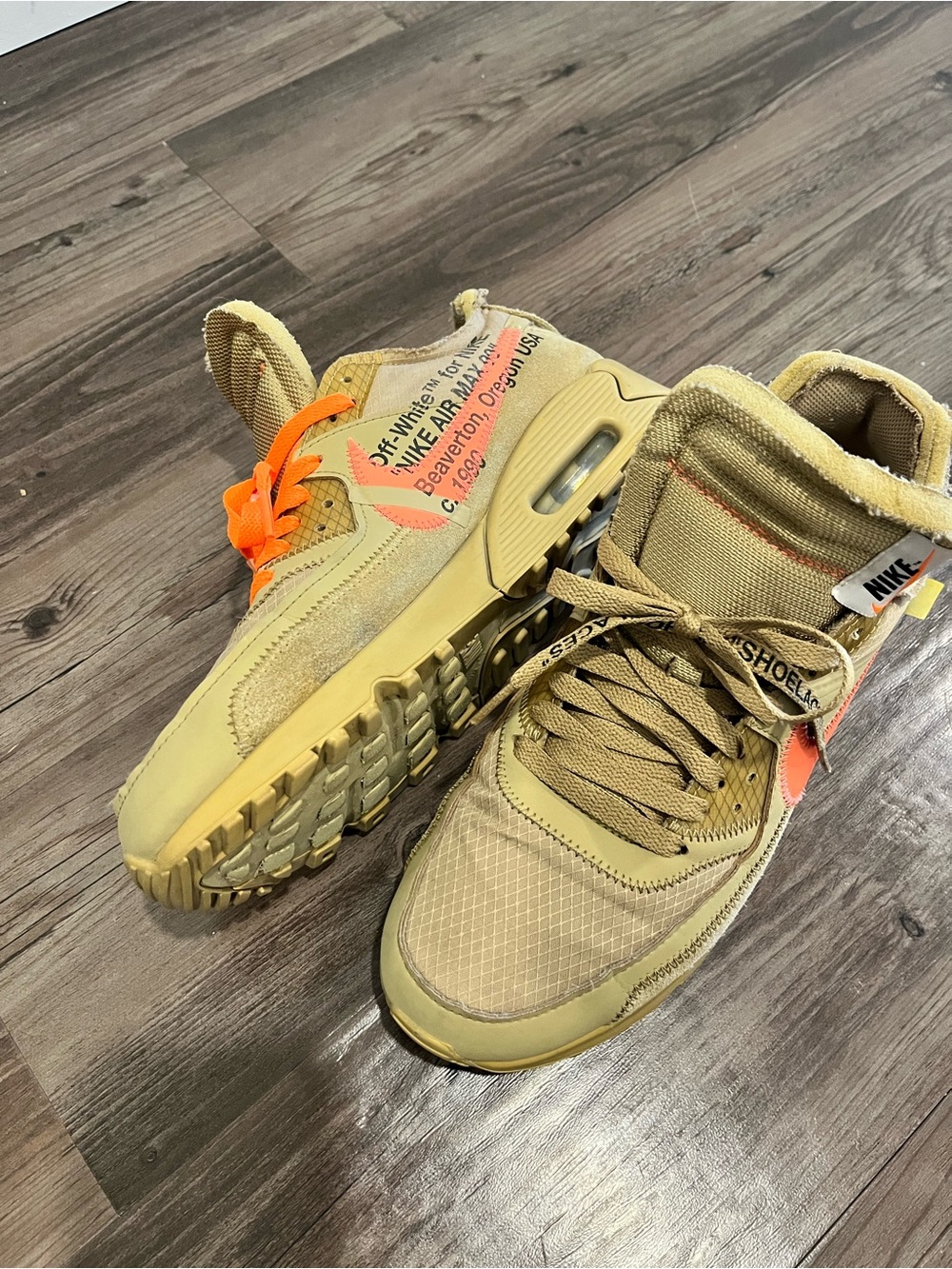 Nike / Off White collab - Air Max 90 Desert Ore Mens 9.5